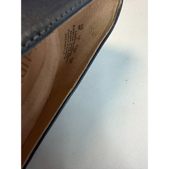 Naturalizer Michelle Pump Womens Size 8M Navy Blue Leather Slip On Comfort Heel - Picture 11 of 13